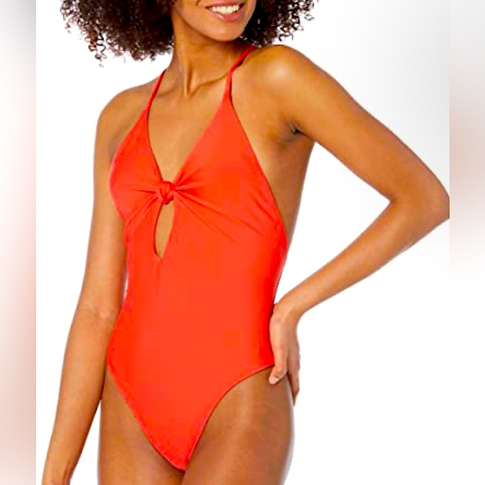 Nwt Red Volcom Bathing Suit Size L - image 1